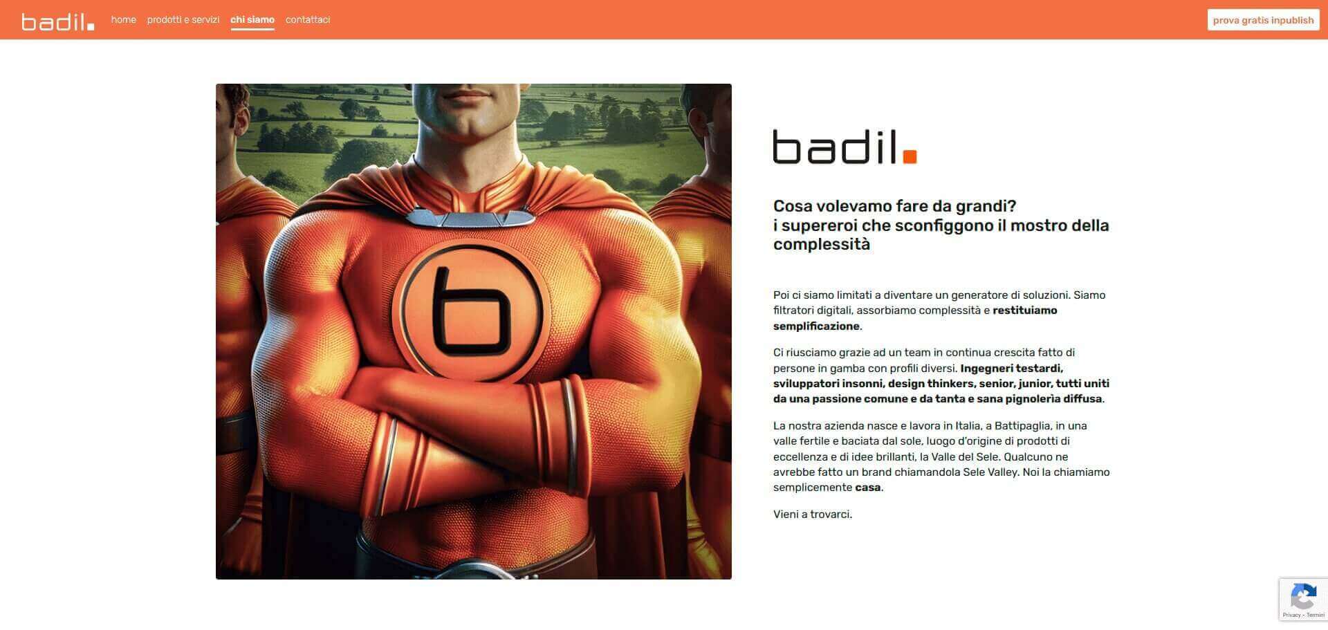 Badil: schermata 3 del sito