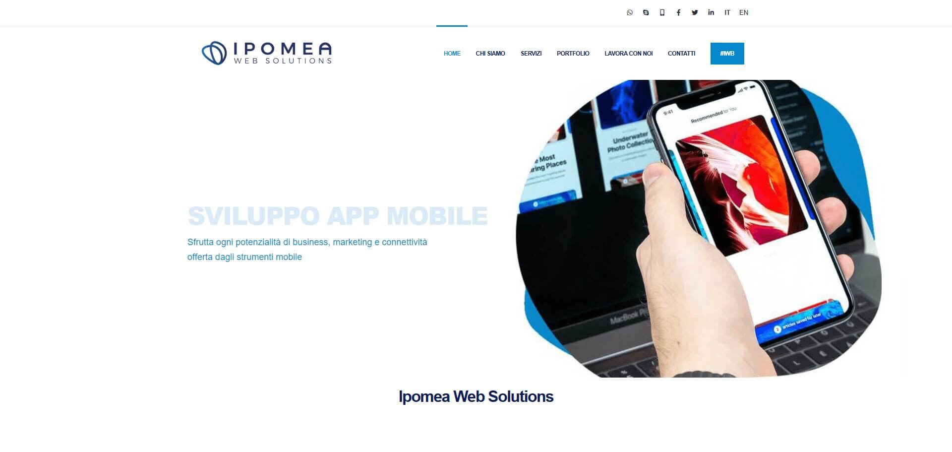 Ipomea Web Solutions: schermata 1 del sito