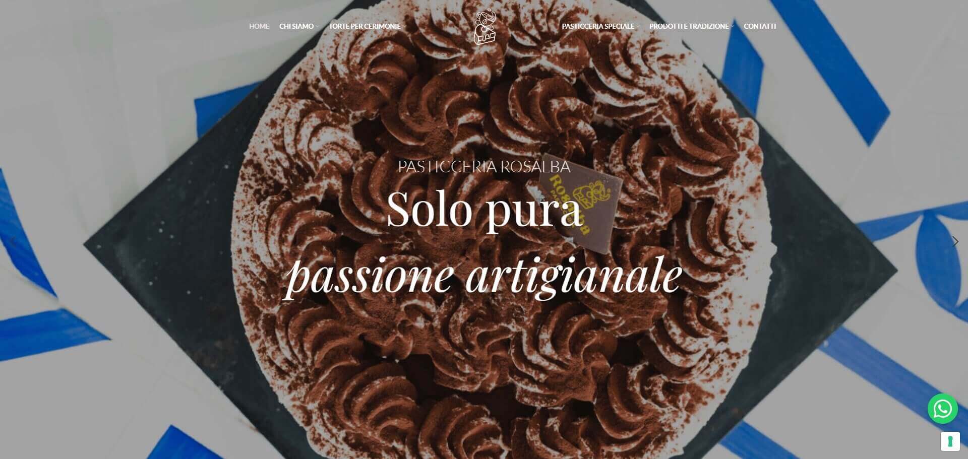 Pasticceria Rosalba: schermata 1 del sito