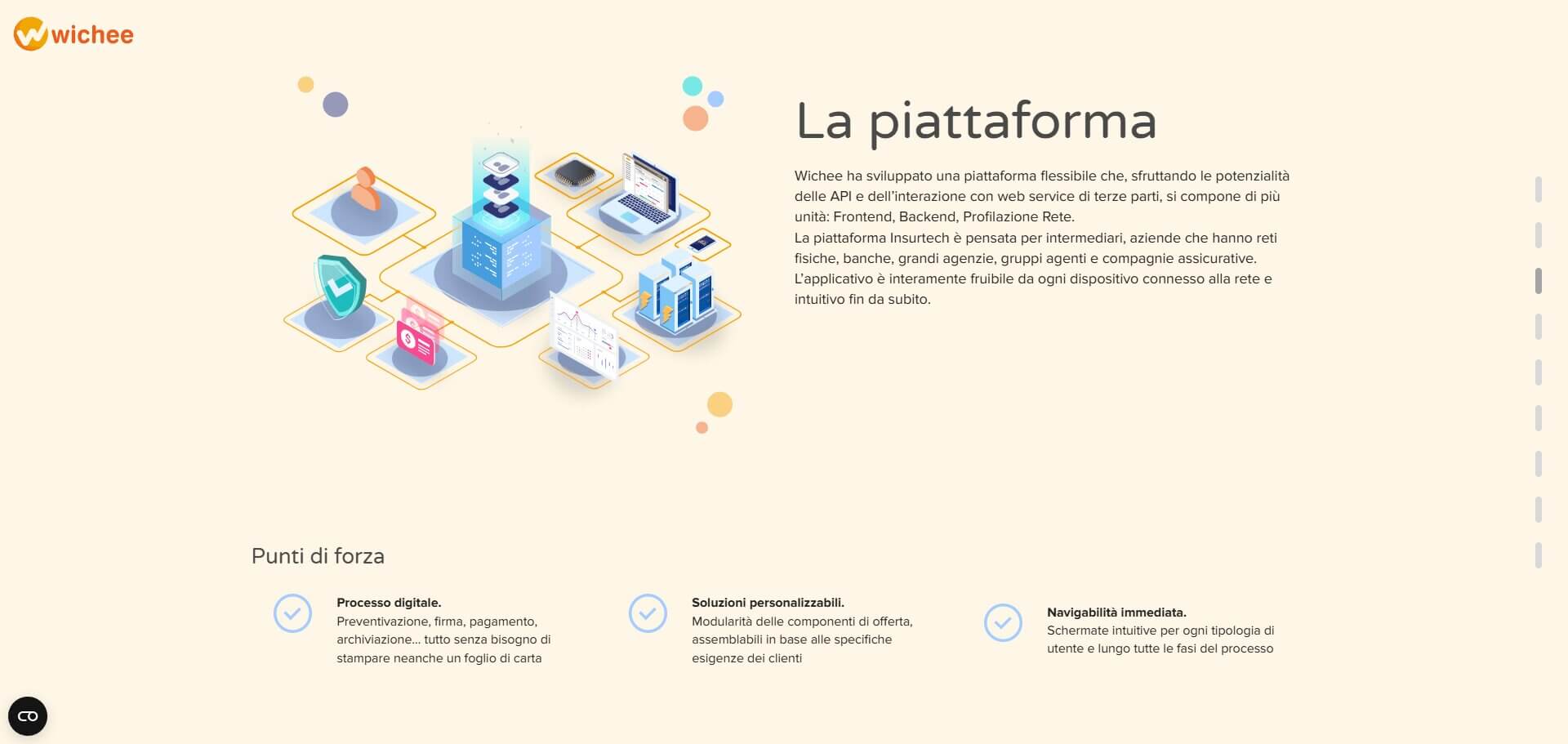 Wichee: schermata 2 del sito
